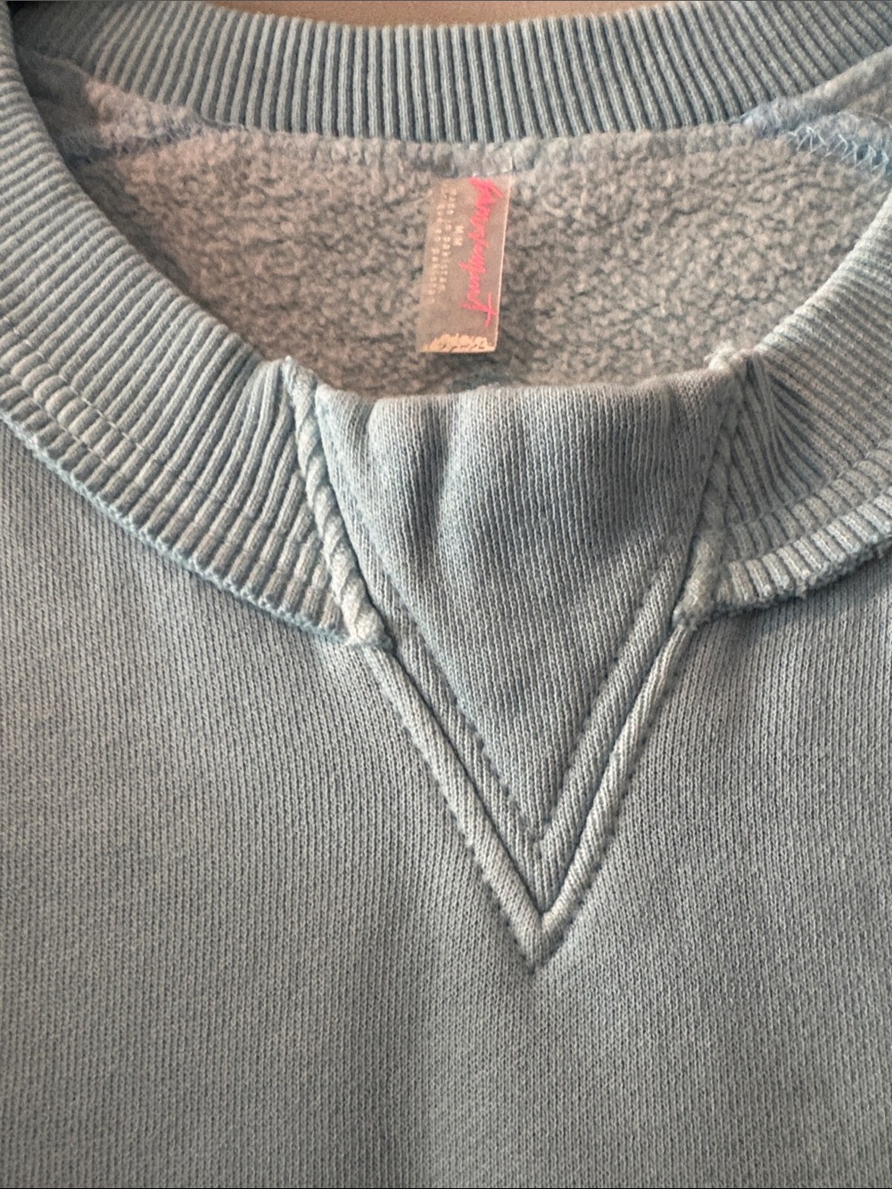 Light Blue Crewneck Sweatshirt by Free People- NWT - Picture 4 of 6